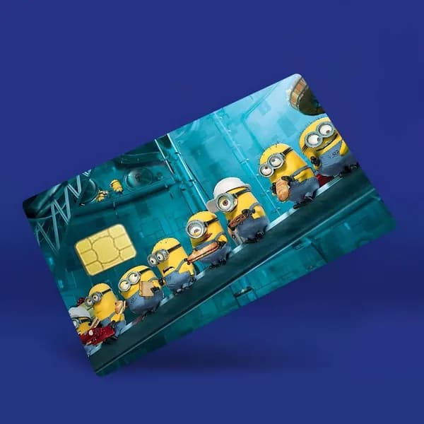 Миньоны Cartoon Movie Minions Наклейка на банковскую карту, глянцевая защитная стойкая к стиранию