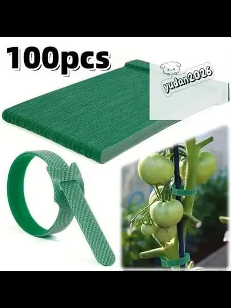 Подвязка для растений зеленая, 1.2 см, 100 шт