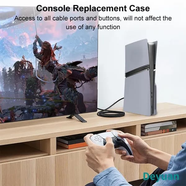 Корпус для PlayStation 5 Pro с приводом, серый, из АБС-пластика