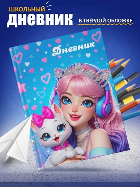 Дневник школьный ARTEFACTO в твёрдой обложке Kawaii