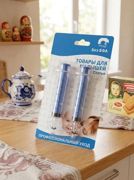 BabyAge Назальный аспиратор шприцевого типа, 10 мл, синий
