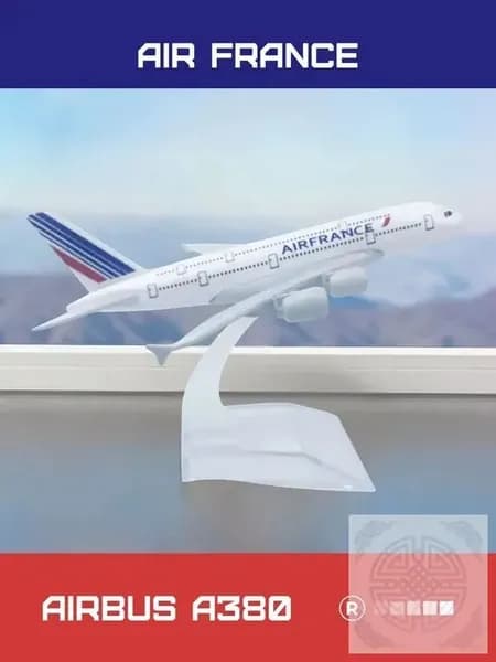 Металлическая модель самолета Airbus A380 Air France
