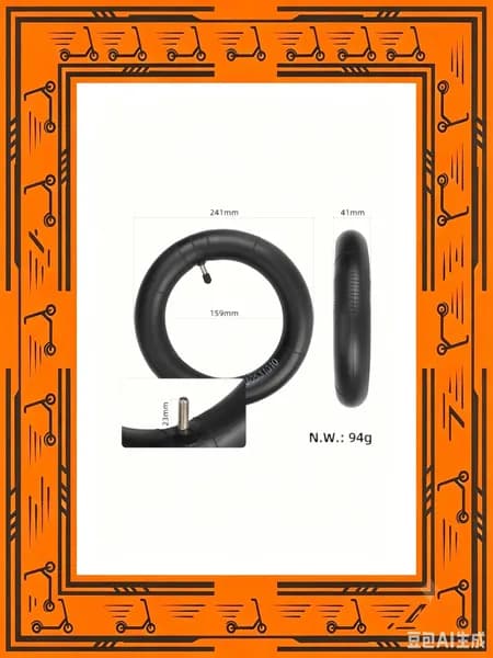 Втулка 10" для Ninebot F20/F25/F30/F40, резина, чёрная, износостойкая