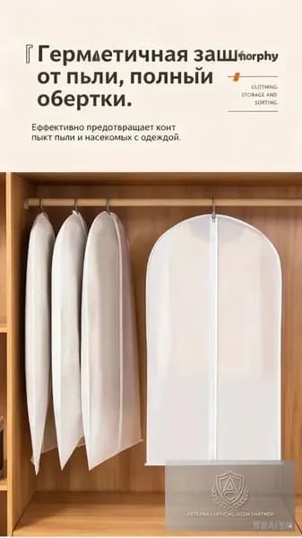 Чехол для одежды, 120 см х 60, 1 шт