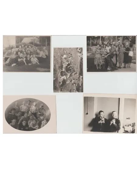 Набор из 5 винтажных чёрно-белых фотографий