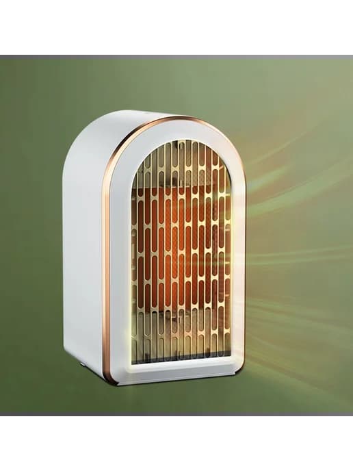 Обогреватель настольный 1200W вентилятор для офиса дома (бел