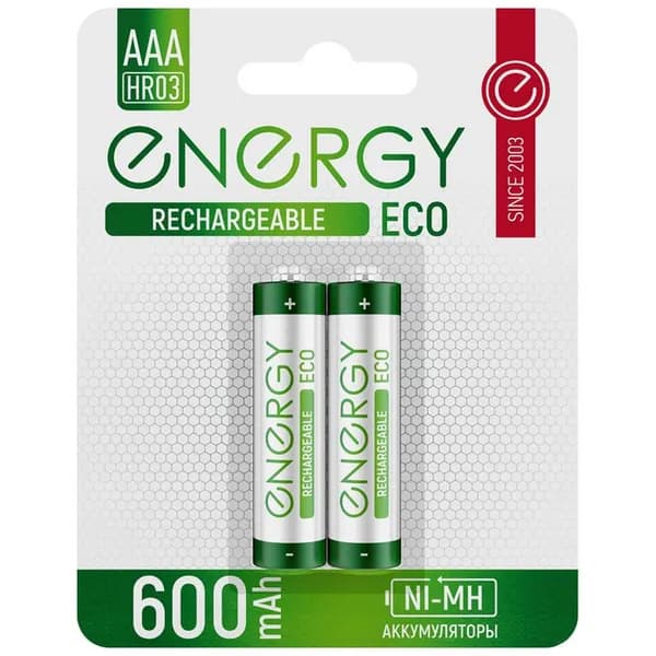 Energy Аккумуляторная батарейка AAA, 600 мАч, 2 шт