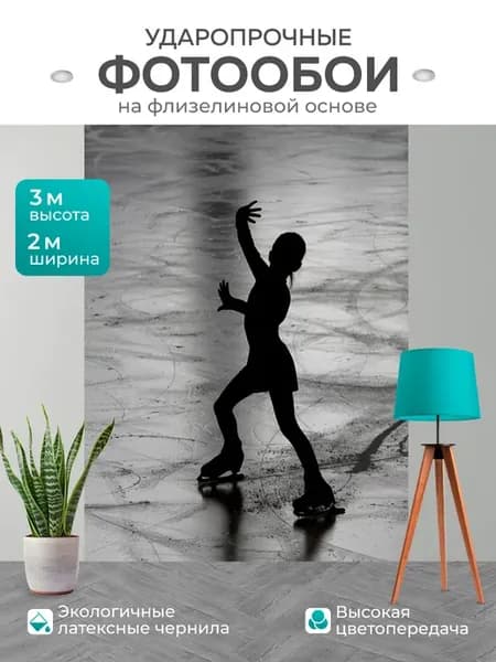 Фотообои "Фигурное катание, бегунья, фигурист" 2x3м