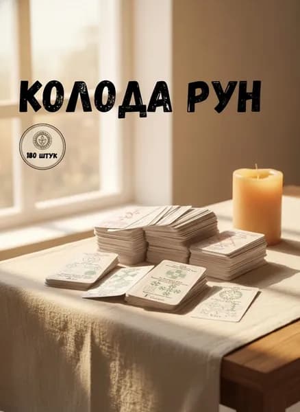 Руны бумажные 180шт вырезанные и лакированные Талисман на удачу
