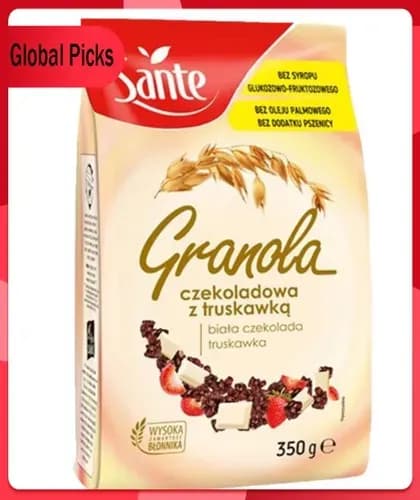 Sante / Гранола с Клубникой и Белым Шоколадом, 350 гр / Польша