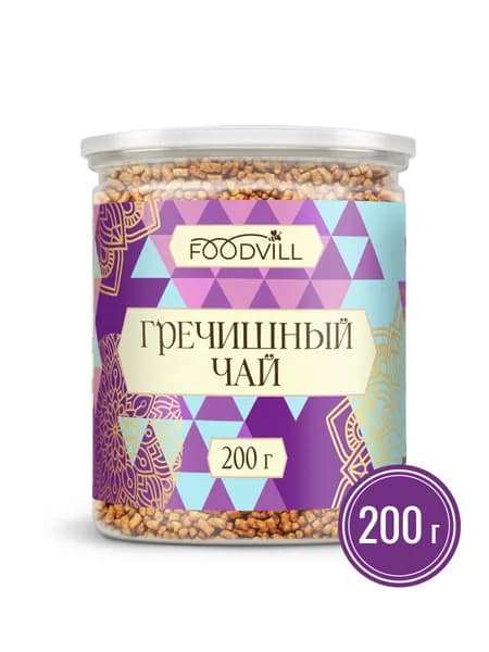 ГРЕЧИШНЫЙ чай КУ ЦЯО тёмный, гранулированный чай для похудения, без кофеина, 200 гр, FOODVILL