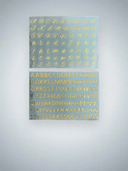 Алфавитные наклейки для скрапбукинга, Золото - C