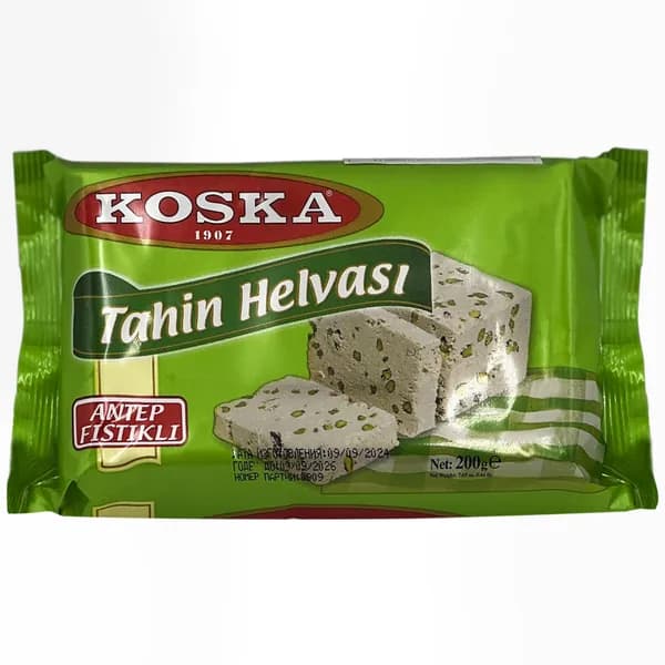 Халва кунжутная с фисташками / тахинная, "Koska", Tahin Helvasi, 200гр. Турция