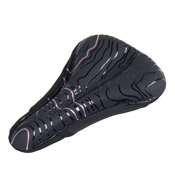 Чехол на велосипедное седло 28х17х3 см. COMIRON PACIFIC. Материал: Silicone-Sponge-PU leather. С липучкой. Черный /уп 50/