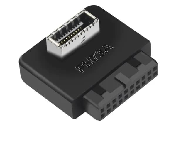 Переходник с USB 3.0 на USB 3.1 type E с углом 90 градусов тип А PH73A