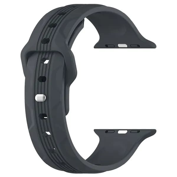 Силиконовый ремешок для Apple Watch 1 8 и Ultra, серый, ширина крепления 32 мм