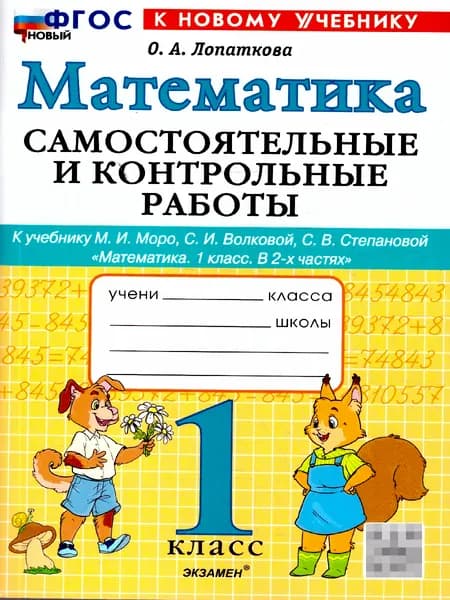 Математика 1 класс. Самостоятельные и контрольные работы к учебнику Моро. ФГОС Новый