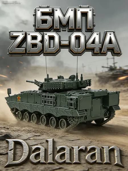 БМП ZBD-04A (Тип 04А) сборная модель танка 1/72 без клея, Dalaran (КНР современная, БМП-3 российской армии)