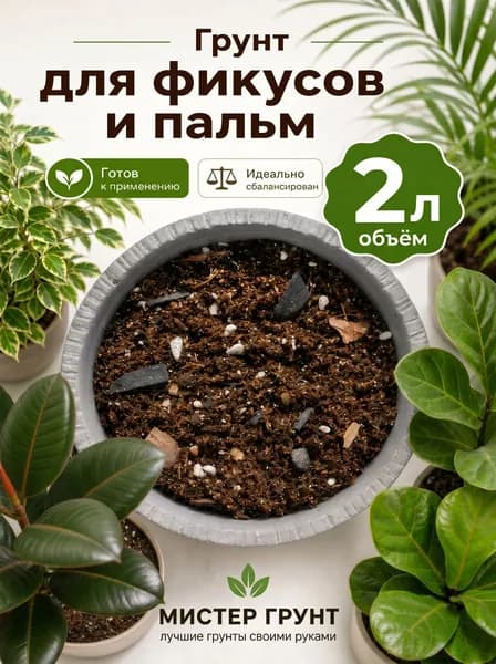 Грунт для фикусов и пальм, 2л