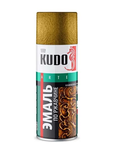 Эмаль по ржавчине молотковая KUDO бронзовая 520мл. арт. KU-3006