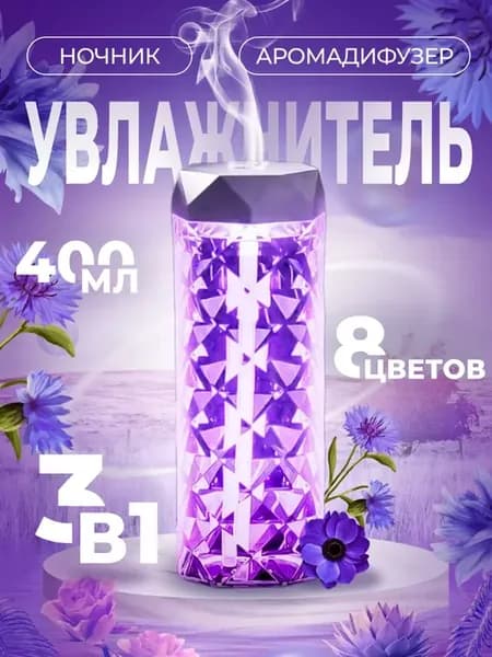 Увлажнитель воздуха ночник настольный для интерьера