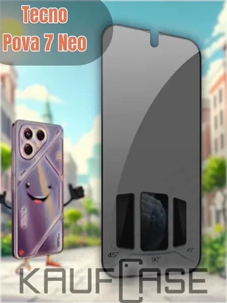 Стекло Антишпион для экрана Tecno Pova 7 Neo