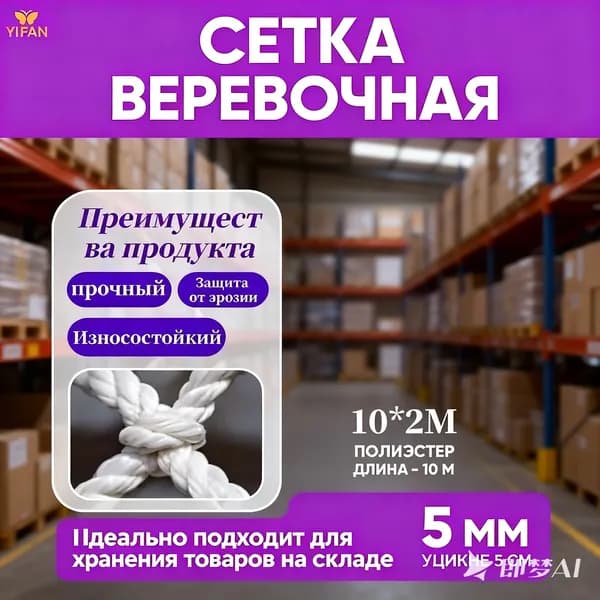 Сетка веревочная узловая 3mx1m ширина заградительная защитная спортивная