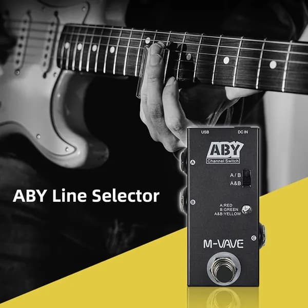 M-VAVE ABY Переключатель линии AB Переключатель AB Мини-гитарная педаль эффектов