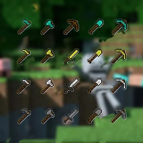 Набор магнитов на холодильник "Верстак Minecraft" - Креативные пиксельные магниты с ингредиентами для крафта, Мерч для фанатов игры