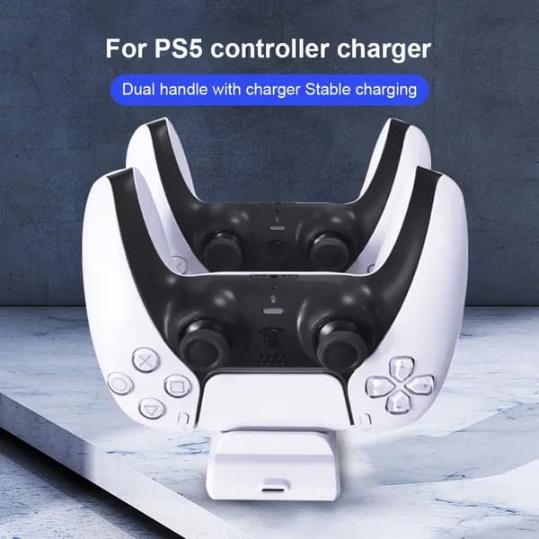 Зарядная станция для геймпадов PS5, белая, с разъёмом USB-C