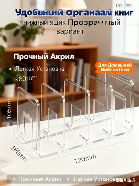 Подставка для книг и учебников / Органайзер для канцелярии на стол