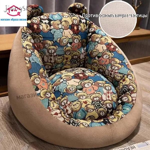 Прямой диван 55х50х50 см,коричневый