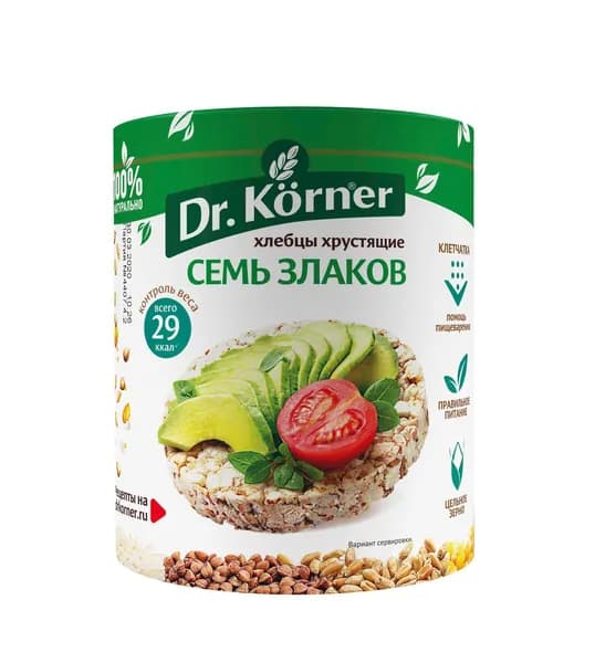 Хлебцы Dr. Korner хрустящие 7 злаков, 100г