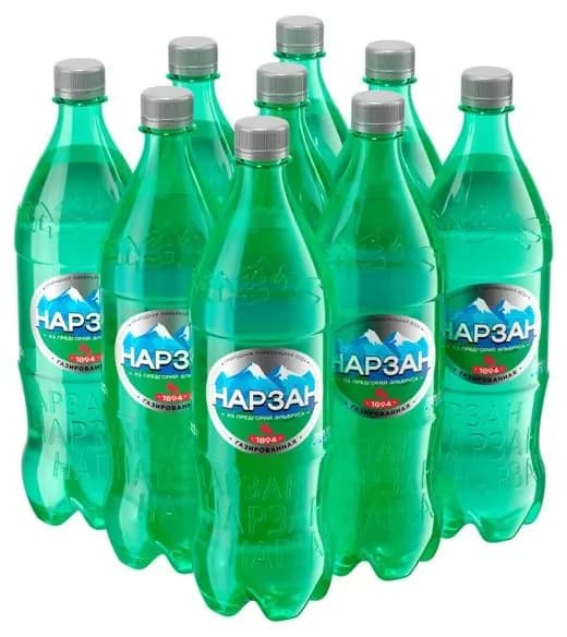 Нарзан Вода Минеральная Газированная 1000мл. 9шт