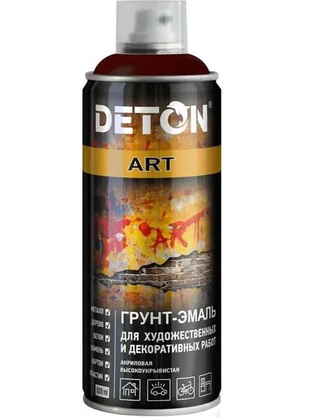 DETON ART - Грунт-эмаль - Cherokee Red - Аэрозоль 520 мл