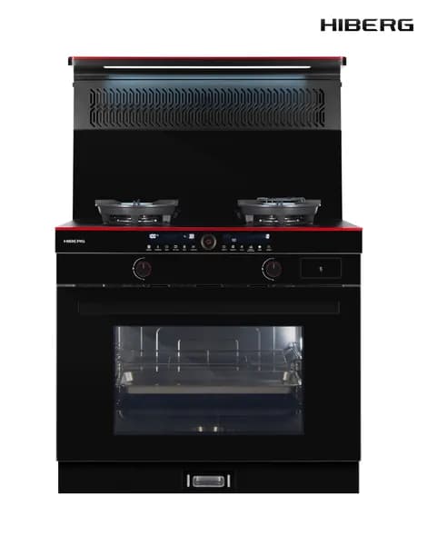 Плита комбинированная профессиональная HIBERG S-FEG 92 с вытяжкой i-VM 9120 с парогенератором
