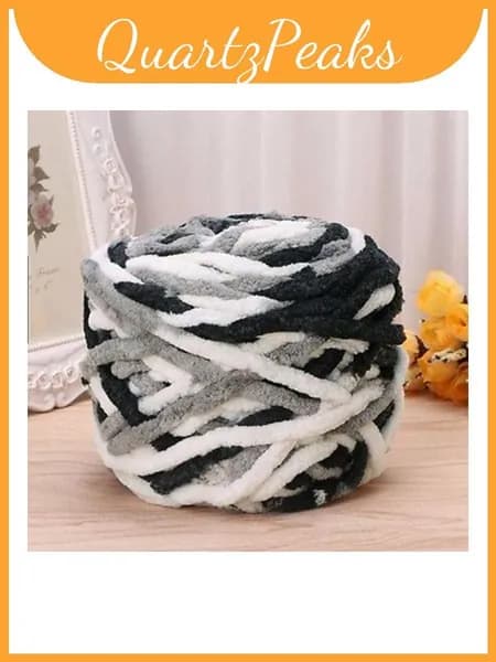 пряжа handknitting толстая шерсть для шарфов и холодной погоды wear black white