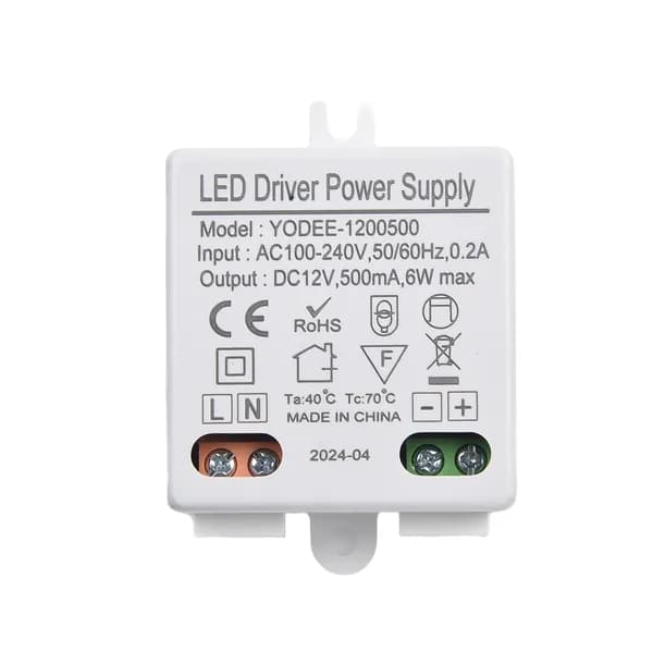 Светодиод с постоянным напряжением для источника питания DC12V, 6 Вт, блок питания с преобразованием переменного тока в