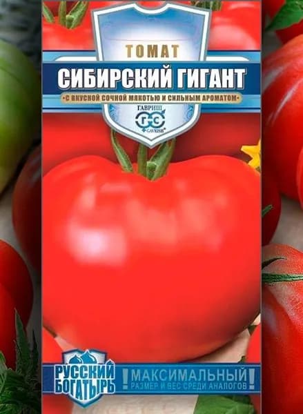 Томат Сибирский гигант, серия Русский богатырь /0,05 г семян