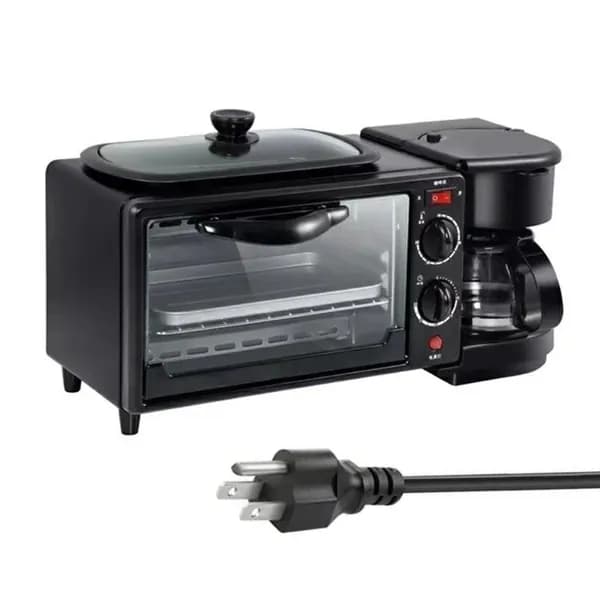 (1 компл.) Многофункциональный домашний завтрак-машина 3-в-1, 110V, тостер, мини-духовка, американская вилка