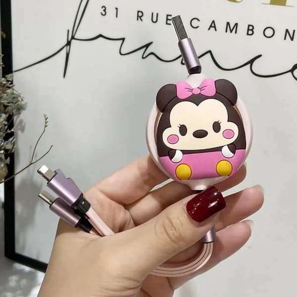 Зарядный кабель 3 в 1 Порошок для кабеля передачи данных Q Minnie