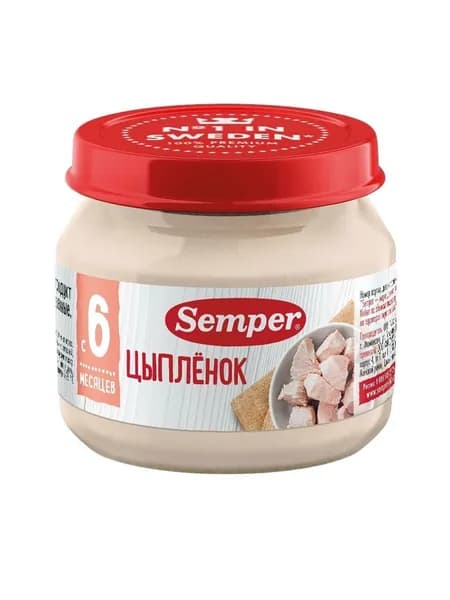 Semper Цыплёнок пюре 80гр*6шт