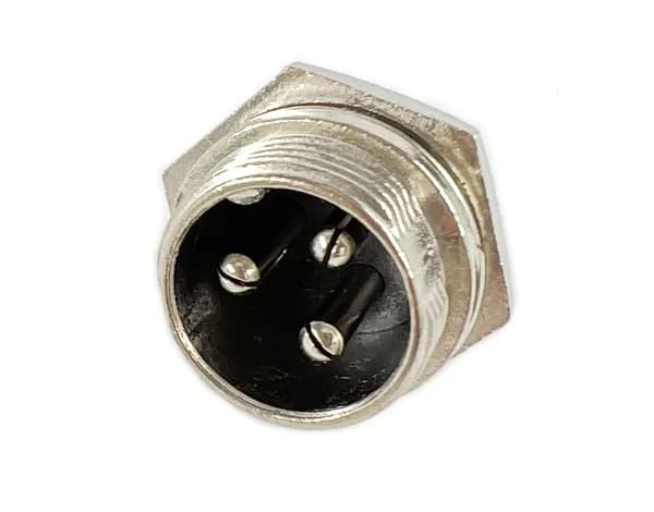 Разъем MIC16 3Pin штекер металл на корпус