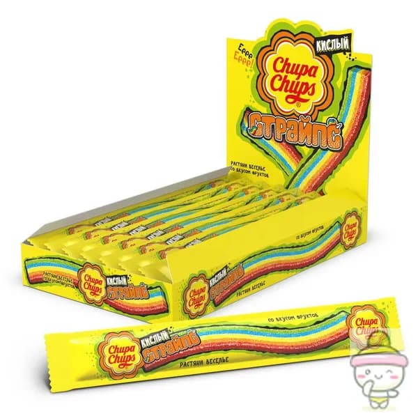 Эксклюзивный мармелад Chupa Chups Страйпс, 12 штук по 10,5 г