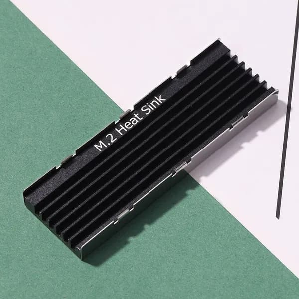Алюминиевый радиатор охлаждения для SSD M.2 2280, чёрный