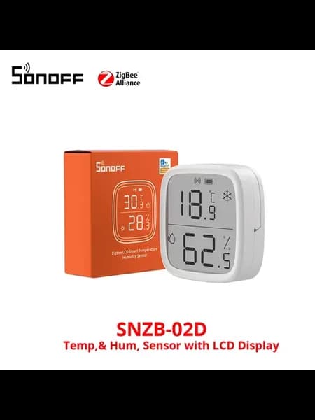 Датчик температуры и влажности SNZB-02D, комплект