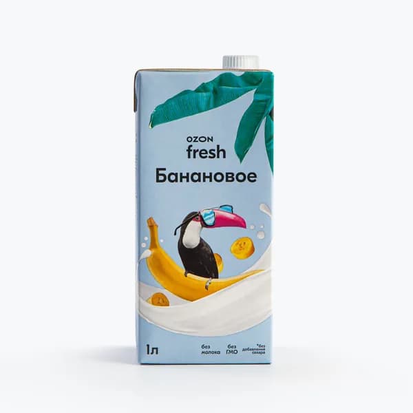 Растительный напиток банановый, без сахара 1 л, Ozon fresh