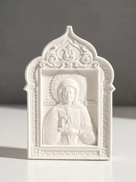 Икона Святая Матрона , с подвесом, 12 8 2 см, гипс