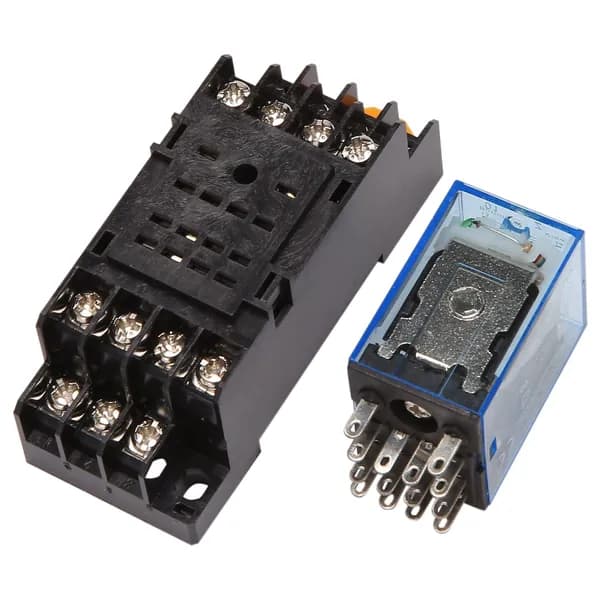 HH54P DC 12V катушка 4PDT 14 контактов электромагнитное силовое реле DYF14A база
