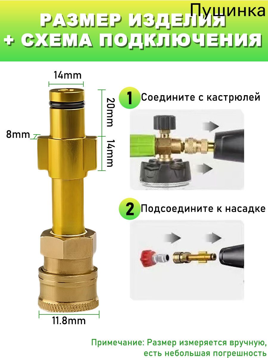 Адаптер (переходник) внешняя резьбы,1/4 дюйма
